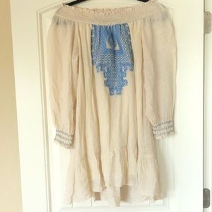 Ivory off the shoulder dress